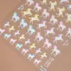Redanco5D Repujado Ins Populares Pegatinas de Arte para Uñas de Dibujos Animados Caballo Colorido Lindo Pegatinas Estéreo para Uñas Dr1277