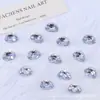 K9 Fundo Sem Costura 6*8 Ovo de Pombo Azul Claro Pedras Strass Empilhadas, Brilhantes e Realçadoras do Branco Bolas de Strass de Luxo para Unhas DIY, Super Brilhante