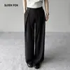 Pantalones Largos Casuales Versátiles de Pierna Recta de Color Sólido con Caída de Gama Alta Estilo Japonés Simples Holgados para Hombre Tendencia de Otoño