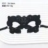 Máscara de Halloween Adereços para Transmissão ao Vivo Mascarada Gótica Cosplay Máscara de Renda Preta Máscara para Olhos de Adulto