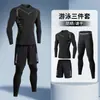 Comercio Exterior Ropa de Baño y Bañadores Cruzados para Hombre, Trajes de Surf de Secado Rápido con Protección Solar, Ropa de Natación para Adultos de Manga Larga, Equipo de Buceo para Jóvenes