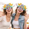 Novos Óculos de Festa Sereia Tema Oceano Decoração de Aniversário Adereços para Fotos Armação de Óculos de Princesa Sereia Desenho Animado