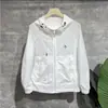 Cor Sólida Tendência com Capuz Verão Proteção Solar Roupa Masculina Jaqueta Fina Novo Estilo Jovem Alta Qualidade Casual Manga Longa