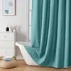 Cortina de Chuveiro Impermeável com Grade de Bolhas Amazon Divisória de Banheiro Personalizada Cortina de Banheiro Sem Furo Venda por Atacado