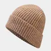 Chapéu de Tricô Feminino para Outono e Inverno, Chapéu de Tricô Cinza Quente, Chapéu Frio Versátil com Proteção para Orelhas, Chapéu para Cabeça de Grande Circunferência, Estilo Japonês e Coreano
