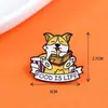 [Promoção] Broche de Gato Animal de Desenho Animado Inglês Insígnia Fofa Transfronteiriça Pino de Tartaruga Metálico Esmaltado