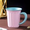 Taza colorida Noyujia taza de cerámica con esmalte creativo taza de agua nórdica de oficina de aspecto atractivo taza de pareja