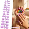 Uñas Postizas Opacas Esmeriladas Populares de Amazon para Niños, Uñas Portátiles en Colores Sólidos y Múltiples Colores, Piezas de Uñas en Diferentes Tamaños