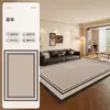 Alfombra estilo mid-century para sala de estar, diseño nuevo para dormitorio, cobertura completa de área grande, impermeable, resistente a manchas, no lavable, limpiable con paño y absorbente de sonido