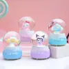 Nuevo producto transfronterizo: Bola de cristal con gorro de Santa, mini bola de agua colorida brillante, pieza decorativa creativa, adorno de luz ambiental