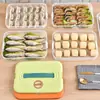 Caja para Dumplings Doméstica Grado Alimenticio Refrigerador Congelador Especial Sellada Conservación Fresca Wonton Congelación Rápida Multicapa Caja de Almacenamiento de Alimentos