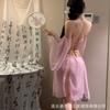 Lingerie sexy sem acidentes noturnos Uniforme sexy estilo antigo Pijama retrô estilo nacional Faixa de barriga Renda Chiffon Uniforme qqny