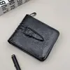 Cross-border Explosive Nova Carteira Masculina Com Zíper Curto Couro PU de Crocodilo Multi-cartão Grande Capacidade Bolsa de Armazenamento de Mudanças