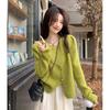 2024 Início da primavera e outono Novas roupas femininas Estilo ocidental Cardigan de malha chique exclusivo Suéter feminino Casaco fino Camisa pequena