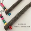 Columpio para Loros Medianos a Grandes, Pollo Mascota, Gallina, Gallo, Percha de Madera con Cuentas de Colores para Afilar Garras, Poste de Madera de Pimienta para Pararse