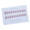 Manicure Unhas Usáveis Comprimento Médio Camélia Transparente de Gelo Patch de Unha Postiça Estilo Desejo Puro Diamante Aurora Patch de Unha Popular Atacado