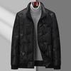 Plumón de Pato Blanco Moda Chaqueta Corta de Plumón para Hombre Espesada 2025 Nuevo Invierno Trendy Cálida Abrigo con Cuello Alto