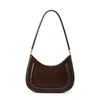 Bolso de Silla de Montar para Mujer Estilo Nuevo, Bolso de Hombro de Cuero Genuino de Alta Gama, Bolso de Mano de Piel de Vaca Negra, Bolso de Hombro Baguette de Nicho para el Día a Día