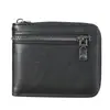 Popular Cartera Retro para Hombre Corta Estudiante Ranuras Múltiples para Tarjetas Gran Capacidad Billetera con Cremallera para Monedas Portatarjetas Cartera Suave