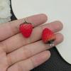 Pingente de Resina DIY Artificial Estéreo de Frutas Morango Pequeno Laranja Maçã Chaveiro Pulseira Acessórios de Joalheria