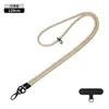 Alça de Ombro Popular Transfronteiriça com Botão Duplo para Câmera Celular Trançada Anti-Queda Corrente Dopamina para Celular Cordão Longo para Capa de Celular