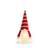 2025 Nuevo Modelo Adorno de Árbol de Navidad Estrella Hombre Viejo sin Rostro que Brilla Muñeco para Escaparate Gorro Tejido con Luces Gnomo Decoración Navideña