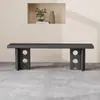 Banco de Entrada de Madera Maciza Estilo Wabi-Sabi Francés Banco para Cambiar Zapatos Banco al Pie de la Cama Banco Sofá Silla Retro para Recepción de Casa