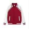 Jaqueta de Baseball Raglan Tendência Primavera e Outono Casaco Solto para Homens e Mulheres, Tendência da Moda Jovem, Moletom Versátil de Peso Pesado com Blocos de Cor