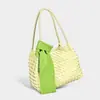 Nova Moda Bolsa de Mão para Mulheres Primavera 2026, Bolsa Tecida Artesanal de Nicho com Acabamento de Luxo, Bolsa Saco de Ombro Cruzado