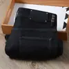 Jeans de Algodón Grueso para Hombre Otoño/Invierno 2026, Forrados, Cálidos, Elásticos, de Cintura Media-Alta, Rectos, Holgados, Negros