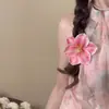 Didy No Tiene Miedo del Mismo Pasador Verde de Phalaenopsis Flor Lateral Flor Artificial Tocado Accesorios para el Cabello de Viaje a la Costa