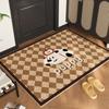 Capacho para Uso Doméstico, Capacho para Entrada, Tapete para Entrada, Capacho de Fibra em Laço Amigo de Gatos, Tapete Externo Antiderrapante, Lavável