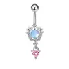 Combinación de Anillo para Ombligo de Comercio Electrónico Transfronterizo Exquisito Zircón Clavo para Ombligo Corazón Mariposa Colgante Joyería para Piercing Anillo para Ombligo