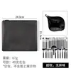 Fiyan Bolsa Popular para Cabezales de Cepillo Negro Almacenamiento de Brochas de Maquillaje Cremallera de PU de Gama Alta Herramienta de Belleza Bolso de Mano para Maquillaje