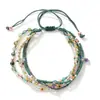 Novo Bracelete Colorido com Contas Estilo Chinoiserie para Mulheres, Estilo Antigo, Bracelete Trançado Ajustável de Alta Qualidade, Bracelete Multicamadas de Nicho