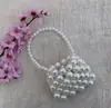 Celebridad de Internet Estilo de Moda Retro Bolso Pequeño para Niños Bolso de Perlas Bolso Cruzado Pequeño Bolso Mini con Cadena de Perlas de Imitación