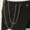 Corrente de cintura em formato de coração de metal para joias transfronteiriças europeias e americanas, corrente punk feminina, corrente corporal, conjunto de duas peças, atacado de fábrica