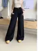Jeans de Pierna Ancha Azul Claro para Mujer Otoño 2024 Nuevos Pantalones Rectos Sueltos de Cintura Alta para Hombres Bajos