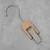 Tienda de ropa gancho de madera maciza pinza pinza para sombrero perchero para bufanda madera original gancho de pinza única bufanda decorativa S negra y blanca