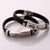 Pulseira de couro de doze constelações presente de aniversário moda europeia e americana pulseira de couro com corda trançada joia para estudantes