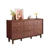 Cómoda de Cinco Cajones de Madera Maciza, Madera de Nogal Negro Norteamericano, Cómoda de Nueve Cajones para Dormitorio, Armario de Almacenamiento con Cajones para Sala de Estar, Cómoda de Madera Maciza
