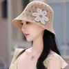 Chapéu de Tricô Vazado Liso Estilo Japonês Transfronteiriço, Chapéu de Pescador Simples e Fashion para Mulheres, Chapéu Confortável e Respirável com Proteção Solar