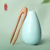Horquilla doble en forma de U peinado estilo antiguo peinado hanfu palillos de madera de durazno de alta calidad horquilla de doble hebra tocado horquilla antigua tirador de pelo de madera