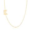 Collar de cobre con circonitas microincrustadas chapado en oro auténtico para mujer, cadena de clavícula, serie de letras mayúsculas personalizadas europeas y americanas