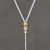 Cordón para collar con colgante de longitud ajustable, cuerda para colgar colgante de ocho hebras tejida a mano, cordón para colgante de mujer
