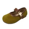 Sapatos de couro para meninas, sapatos Birkenstock, novo modelo outono 2026, sapatos casuais antiderrapantes infantis, sapatos casuais retrô para crianças pequenas, atacado