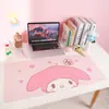 Alfombrilla de ratón linda de dibujos animados, alfombrilla extragrande de cuero PU resistente a las manchas, alfombrilla para escritorio de computadora de niña, alfombrilla impermeable para escribir para imprimir