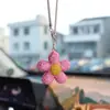Llavero Incrustado de Diamantes Venta Caliente Transfronteriza Arcilla Completamente Diamantada Girasol Flor de Cinco Pétalos Colgante para Interior de Coche Colgante para Coche