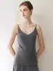 Chaleco de punto sin mangas con cuello en V 100% cachemira, estilo minimalista para mujer, top tipo camisola versátil, nueva capa base