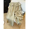 Pantalones de Moda de Este Año con Bordes Fruncidos, Cintura Elástica y Diseño de Pierna Ancha para Mujer, Perfectos para Verano, Pantalones Casuales Muy Elegantes para el Trabajo